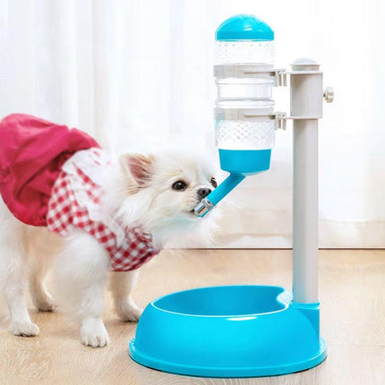 Pet Drinking Fountain Water Bottle Lifting Feeder Adjustable Pet Bowl for Pets