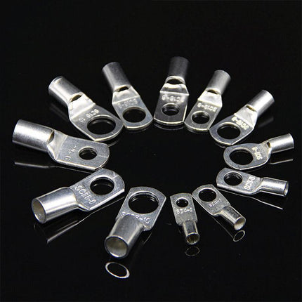 240Pcs 4WD Cable Lug Ring Battery Copper Tube Connector Kits Terminal Crimper - Aimall