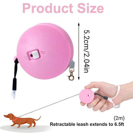 2M Outdoor Mini Retractable Leash Traction Rope Cats Dogs Durable