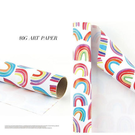 Rainbow Wrapping Paper All Occasions High Quality Coated Clear Textured Patterns