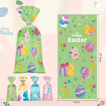 150pcs Easter Candy Gift Bags Party Favour Flat Pouches Holiday Treat Bags