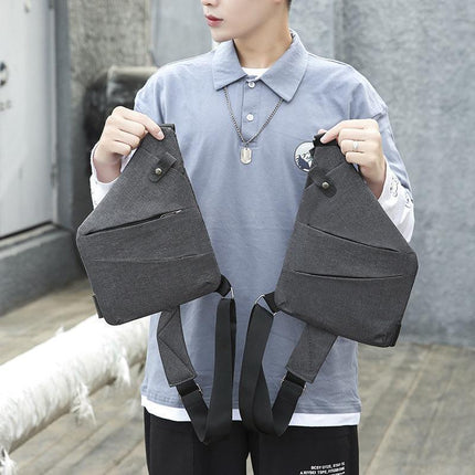 Waterproof Bag Personal Anti Theft Shoulder Man Pocket Portable Chest Travel Black - Aimall