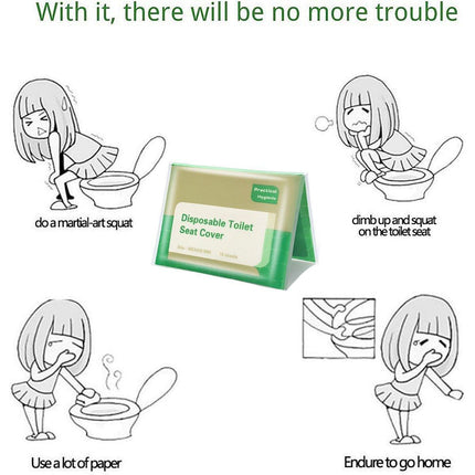 10PCS Disposable Soluble Water Toilet Seat Cover Travel Portable Hygiene Mat