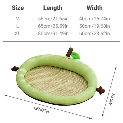 Summer Cartoon Fruit Backrest Nest Breathable Pet Mat for Dogs Cats Sleeping Bed