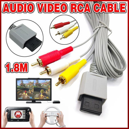 Audio Video RCA Cable High Quality Lead for Nintendo Wii Wii U & Mini Console - Aimall