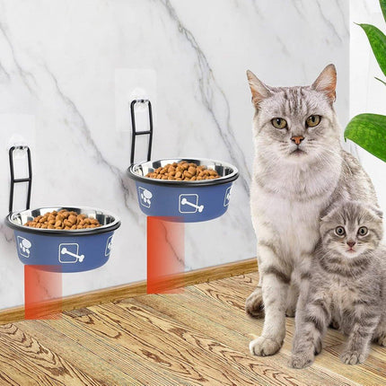 Stainless Steel Pet Bowl Hanging Cat Food Water Bowl Durable for Dogs and Cats