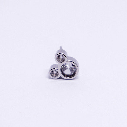 Elegant Zircon Stud Earrings for Women Sparkling Crystal Jewelry Fashion Gift
