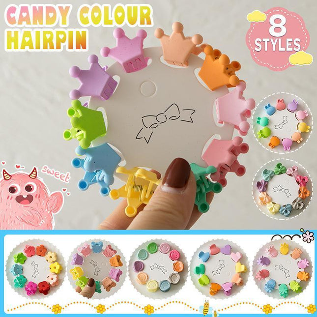 10Pcs Mini Hair Clips Girls Hairpin Clamps Plastic Claws Mix Colour Ladies Kids - Aimall