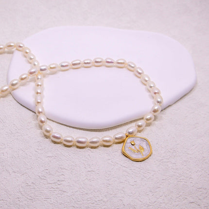 Vintage Bohemian Floral Round Pendant Necklace Women Fashion Chain Jewelry