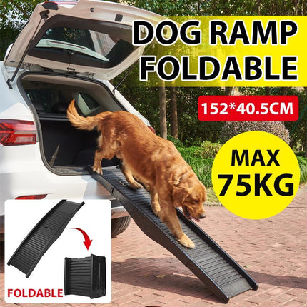 Dog Ramp Pet Car Suv Travel Stair Step Foldable Portable Lightweight Ladder - Aimall