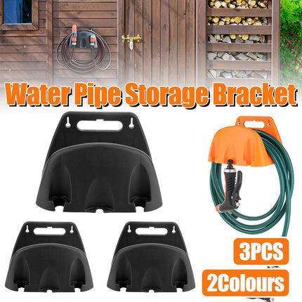 3pcs Wall Mounted Hose Holder Rack Plastic Garden Hose Storage Rack Organizer