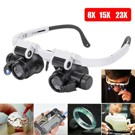 Three Types High Magnification Headgear Magnifier Magnifying Loupe Glasses Tool