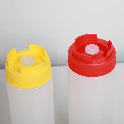 16oz Plastic Sauce Dispenser Bottles Large Capacity Double-ended Squeeze Bottles - Aimall