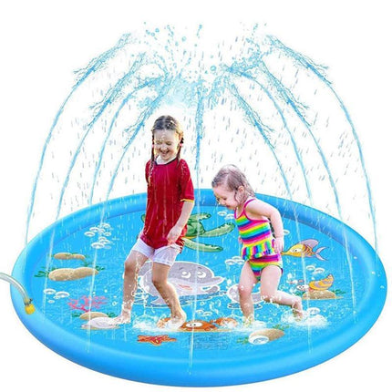 170CM Inflatable Water Splash Spray Mat Kids Sprinkler Play Pad Outdoor Pool - Aimall