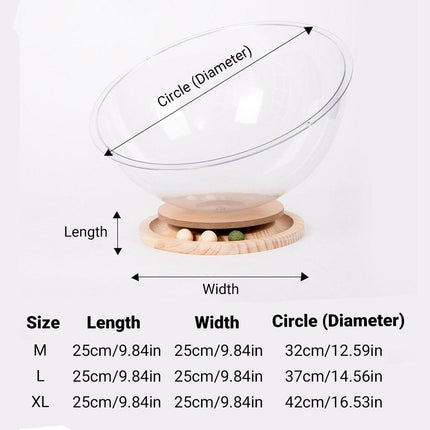 Four Seasons Acrylic Space Capsule Cat Bed Semi-closed Cool Nest Turntable Toy