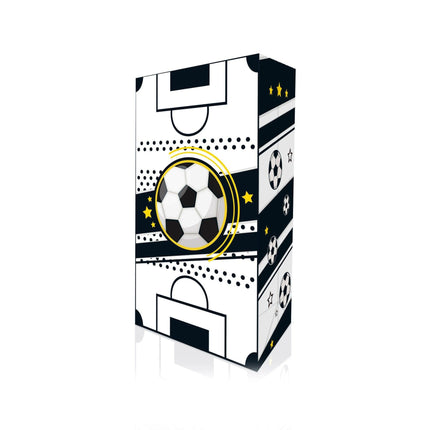 Fashion Football Sport Gift Bags Green Kraft Paper Sticker Set Party Favor Bags