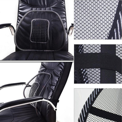 2x Mesh Lumbar Back Support for Office Home Car Seat Chair Truck Pillow Cushion - Aimall