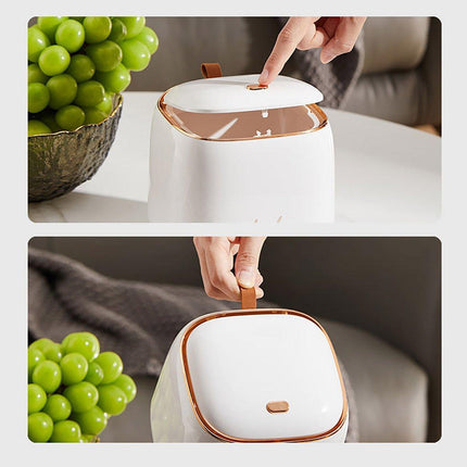 Small Desktop Wastebasket Paper Basket Mini Office Organizer for Desk Storage