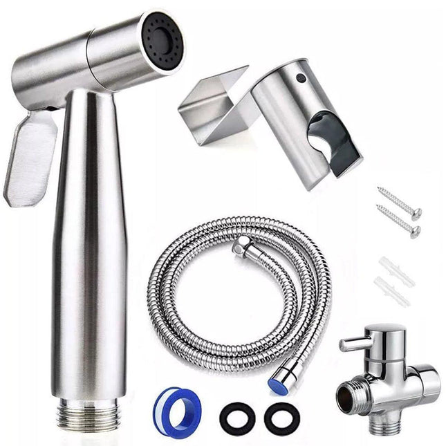Stainless Steel Handheld Bidet Toilet Spray Shower Shattaf Diverter Kit