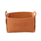 2pcs Felt Storage Basket Foldable Large Bear Basket Car Boot Basket for Dirty
