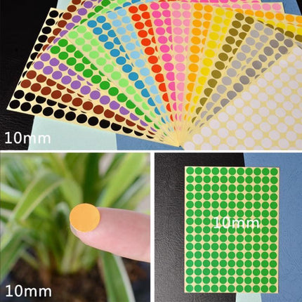 8mm to 50mm Round Dot Stickers Coloured Paper Labels Circles Dot Adhesive Sticky - Aimall