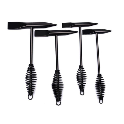 Welding Chipping Hammer Spring Handle Hold Heart Cleaning Harden DIY Metal Black