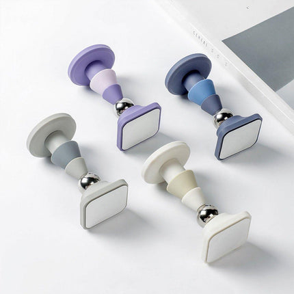 Silicone Silent Door Stopper with Suction Base and Secure Hold Catch Design