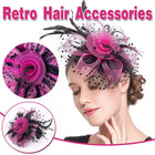 Vintage Accessories Mesh Veil Headpiece Feather Floral Headwear for Women Party