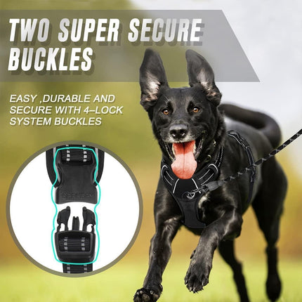 Adjustable No-Pull Dog Harness Vest S-XL Reflective Pet Training Outdoor Handle
