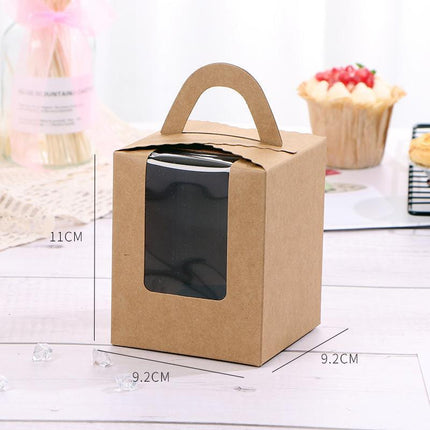 100PCS Portable Single Design Cake Box Paper Cupcake Packing Box Party Supplies Aimall