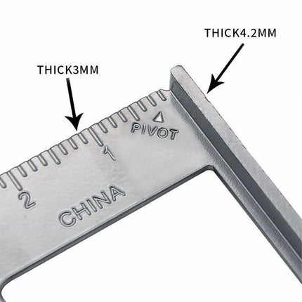 UP TO 2pcs 7" Aluminum Alloy Ruler Speed Angle Square Tool Triangle Square Ruler - Aimall