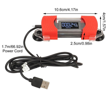 Calibrated Aquarium Thermometer Dual Display Fish Tank Temperature Screen