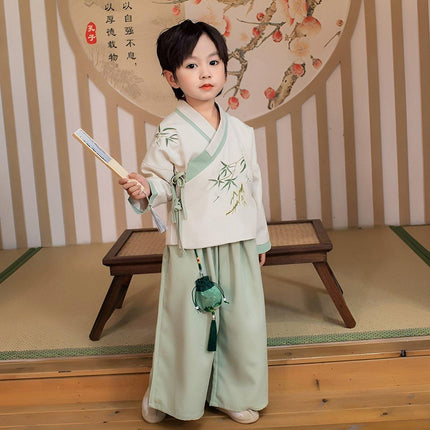 Green Hanfu Boy Chinese Style Traditional Clothing Outfit
