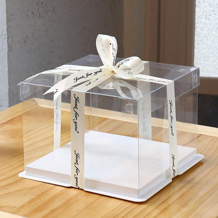 20 PCS Clear Treat Box Box Portable Cake Display Transparent Birthday Cake - Aimall