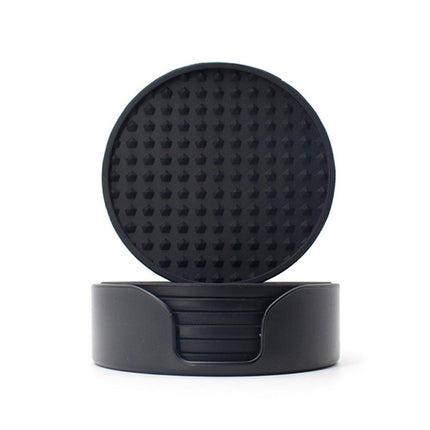 6pcs Silicone Coaster Non-slip Heat Resistant Table Mats Tea Cup Drink Holder
