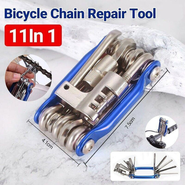Bicycle Chain Multi-Function Bike Portable Breaker Tool Repair Kit Extractor - Aimall