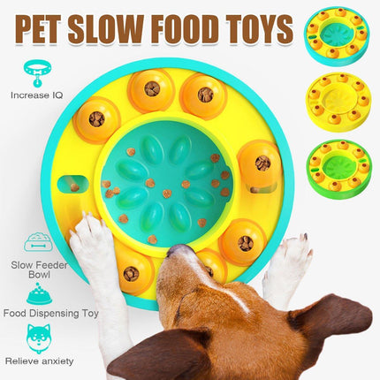 Interactive Slow Feeder Toy for Dogs Cats Pet Puzzle Hidden Treat Food Dispenser