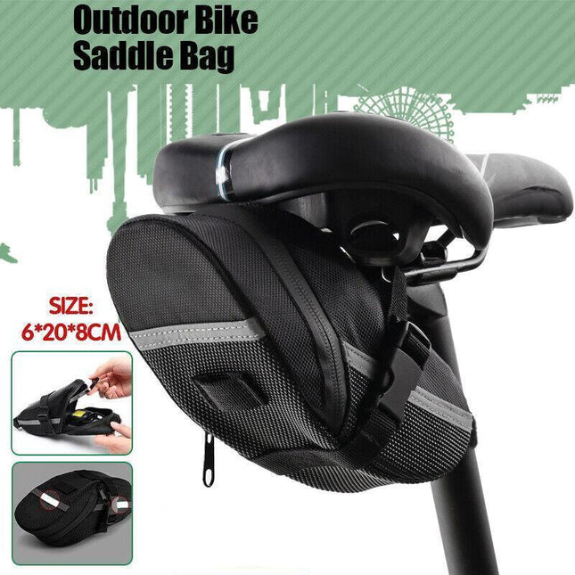 Outdoor Bike Saddle Bag Cycling Seat Storage Waterproof Bicycle Tail Rear Pouch Aimall