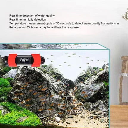 Calibrated Aquarium Thermometer Dual Display Fish Tank Temperature Screen