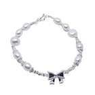 Pearl Ribbon Bracelet Ring Elegant Jewelry for Women Fashion Accessories Gift