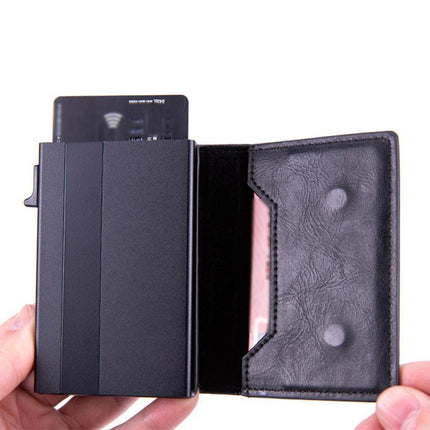 For Airtag Wallet PU Leather Credit Card Money Holder AirTag Case Air Tag Cover - Aimall