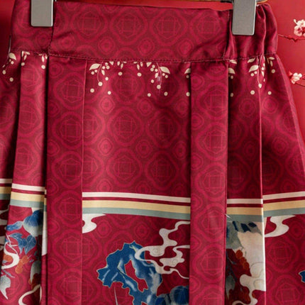 Traditional Chinese Hanfu Girl Horse-faced Skirt Elegant Dress for Festivals