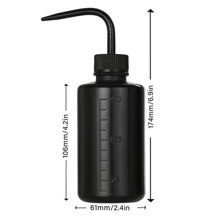 10pcs 250ml Graduated Rinse Bottle with Elbow Spout for Lab Cleaning and Mixing