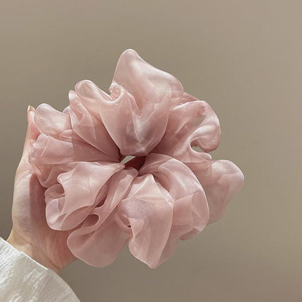 Oversize Large Scrunchies Silk Satin Elastic Hair Hair Bands Rope Tie Ponytail - Aimall