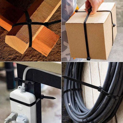100-1000X Cable Ties Zip Ties Nylon UV Stabilised Plastic Electrical Bulk Wire Tie - Aimall