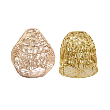 Chinese Style Imitation Rattan Lampshade DIY Weaving Lamp for Home Decor