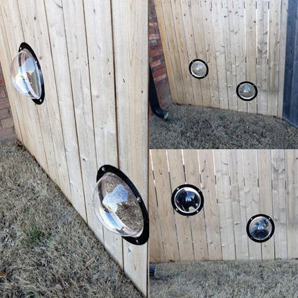 Dog Porthole Window Round Transparent for Fence Pet Peek Look Out Durable Dome - Aimall