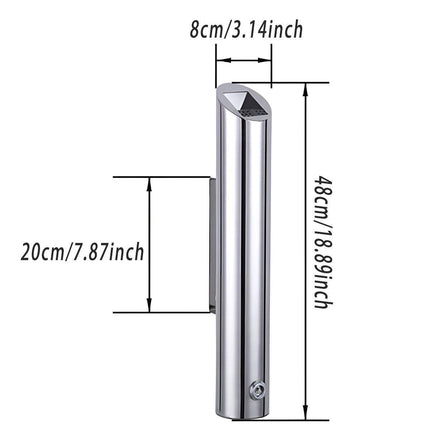 Wall Mounted Ashtray Stainless Steel 1.8L Floor Standing Vertical Trash Bin