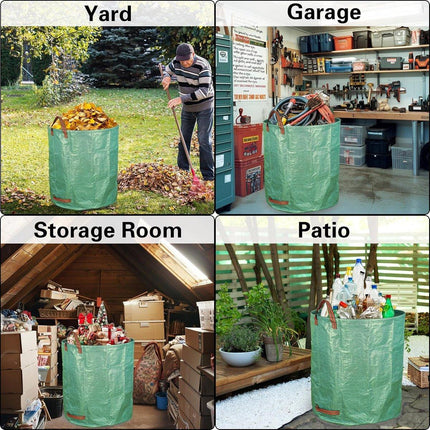 2PCS 500L Garden Leaf Collection Bag Large Reusable Waterproof Yard Storage Bags