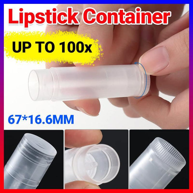 10/30/50/100x Clear Lip Balm Tubes Caps 5g Transparent Empty Lipstick Container - Aimall